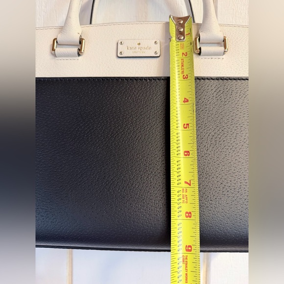 Kate Spade Two-Tone Black and Cream Cedar Street Maise Satchel - Picture 11 of 11